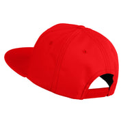 Purple Heart Floral Embroidered Iron On Patched 6 Panel High Profile Structured Snapback - Red OSFM