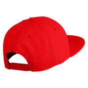 Purple Heart Floral Embroidered Iron On Patched 6 Panel High Profile Structured Snapback - Red OSFM