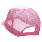 Multi-Colored Dragonfly Patched Cotton Trucker Cap - lt-pink OSFM