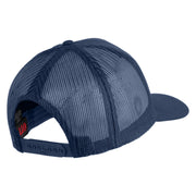 USS Ticonderoga CG 47 Patched Solid Cotton Twill 5 panel Mesh Back Cap - Navy OSFM