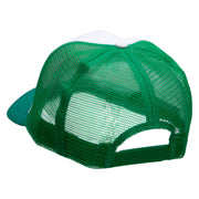 Multi-Colored Dragonfly Patched Cotton Trucker Cap - Kelly-Green OSFM