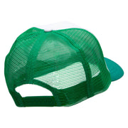 Multi-Colored Dragonfly Patched Cotton Trucker Cap - Kelly-Green OSFM