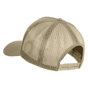 USS Ticonderoga CG 47 Patched Solid Cotton Twill 5 panel Mesh Back Cap - Khaki OSFM