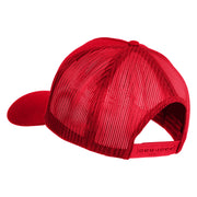 USS Ticonderoga CG 47 Patched Solid Cotton Twill 5 panel Mesh Back Cap - Red OSFM