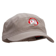 Controller Headset Embroidered Garment Washed Adjustable Army Cap - Khaki OSFM