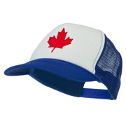 Canada's Maple Leaf Embroidered Foam Front Mesh Back Cap