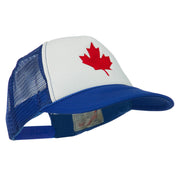 Canada's Maple Leaf Embroidered Foam Front Mesh Back Cap