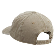 Cute Dog Logo Cotton Twill Premium Pigment Dyed Cap - Khaki OSFM