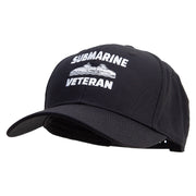 Submarine Veteran Embroidered Six Panels Pro Style Cap - Black OSFM