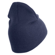 Marines Symbol Embroidered 8 Inch Short Beanie Made in USA - Navy OSFM