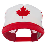 Canada's Maple Leaf Embroidered Foam Front Mesh Back Cap