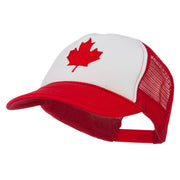 Canada's Maple Leaf Embroidered Foam Front Mesh Back Cap