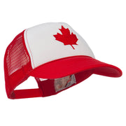 Canada's Maple Leaf Embroidered Foam Front Mesh Back Cap