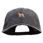 Cute Dog Logo Cotton Twill Premium Pigment Dyed Cap - Black OSFM