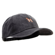 Cute Dog Logo Cotton Twill Premium Pigment Dyed Cap - Black OSFM