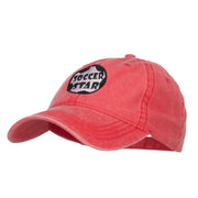 Soccer Star Embroidered Washed Cap