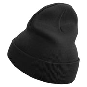 Golf with Ball Embroidered 12 Inch Long Knitted Beanie - Black OSFM