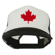 Canada's Maple Leaf Embroidered Foam Front Mesh Back Cap