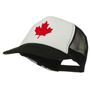 Canada's Maple Leaf Embroidered Foam Front Mesh Back Cap