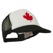 Canada's Maple Leaf Embroidered Foam Front Mesh Back Cap