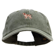 Cute Dog Logo Cotton Twill Premium Pigment Dyed Cap - Olive OSFM