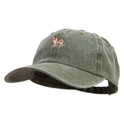 Cute Dog Logo Cotton Twill Premium Pigment Dyed Cap - Olive OSFM