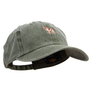 Cute Dog Logo Cotton Twill Premium Pigment Dyed Cap - Olive OSFM