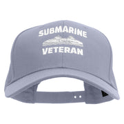 Submarine Veteran Embroidered Six Panels Pro Style Cap - Grey OSFM