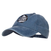 Soccer Star Embroidered Washed Cap