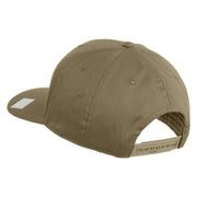 Retired US Navy Embroidered Solid Cotton Twill Pro Style Cap - Khaki OSFM