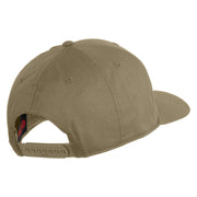 Retired US Navy Embroidered Solid Cotton Twill Pro Style Cap - Khaki OSFM
