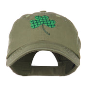 Clover Design Embroidered Cap