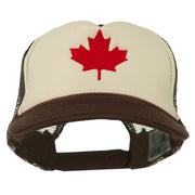 Canada's Maple Leaf Embroidered Foam Front Mesh Back Cap