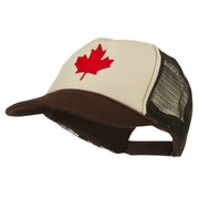 Canada's Maple Leaf Embroidered Foam Front Mesh Back Cap