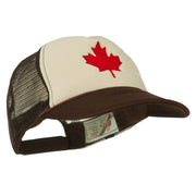 Canada's Maple Leaf Embroidered Foam Front Mesh Back Cap