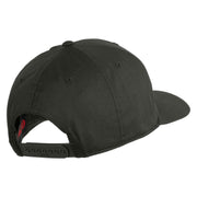 Retired US Navy Embroidered Solid Cotton Twill Pro Style Cap - Charcoal OSFM