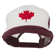 Canada's Maple Leaf Embroidered Foam Front Mesh Back Cap