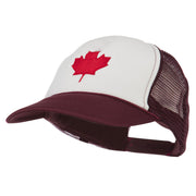 Canada's Maple Leaf Embroidered Foam Front Mesh Back Cap