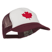 Canada's Maple Leaf Embroidered Foam Front Mesh Back Cap