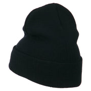 Black Cat Embroidered Long Beanie