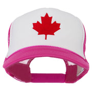 Canada's Maple Leaf Embroidered Foam Front Mesh Back Cap