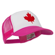 Canada's Maple Leaf Embroidered Foam Front Mesh Back Cap