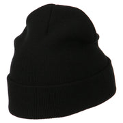 Black Cat Embroidered Long Beanie