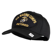US Marine Corps Retired Patched Solid Cotton Twill Cap - Black OSFM