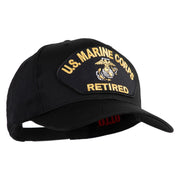 US Marine Corps Retired Patched Solid Cotton Twill Cap - Black OSFM