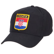 Croatia Flag Shield Patched Cap