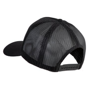 USS Ranger CV 61 Blue Patched Solid Cotton Twill 5 panel Mesh Back Cap - Black OSFM