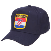 Croatia Flag Shield Patched Cap