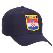 Croatia Flag Shield Patched Cap