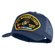 U.S. Marine Corps Korean War Veteran 1950-53 Patched Solid Cotton Twill 5 panel Mesh Back Cap - Navy OSFM